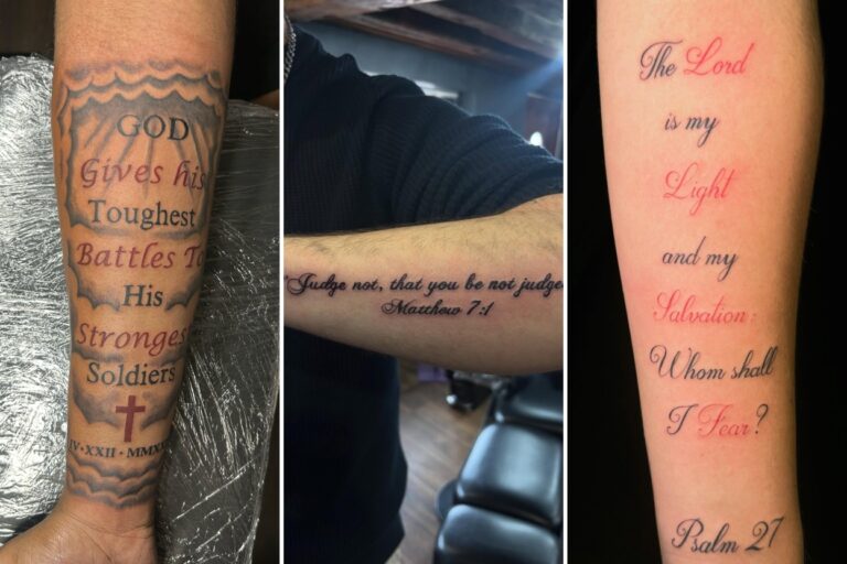 Aesthetic bible verse tattoos ideas and delicate ink ideas collage