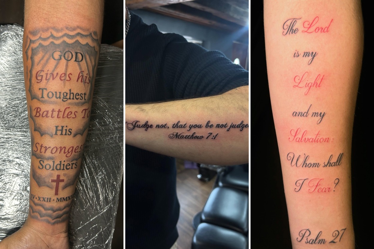 Aesthetic bible verse tattoos ideas and delicate ink ideas collage