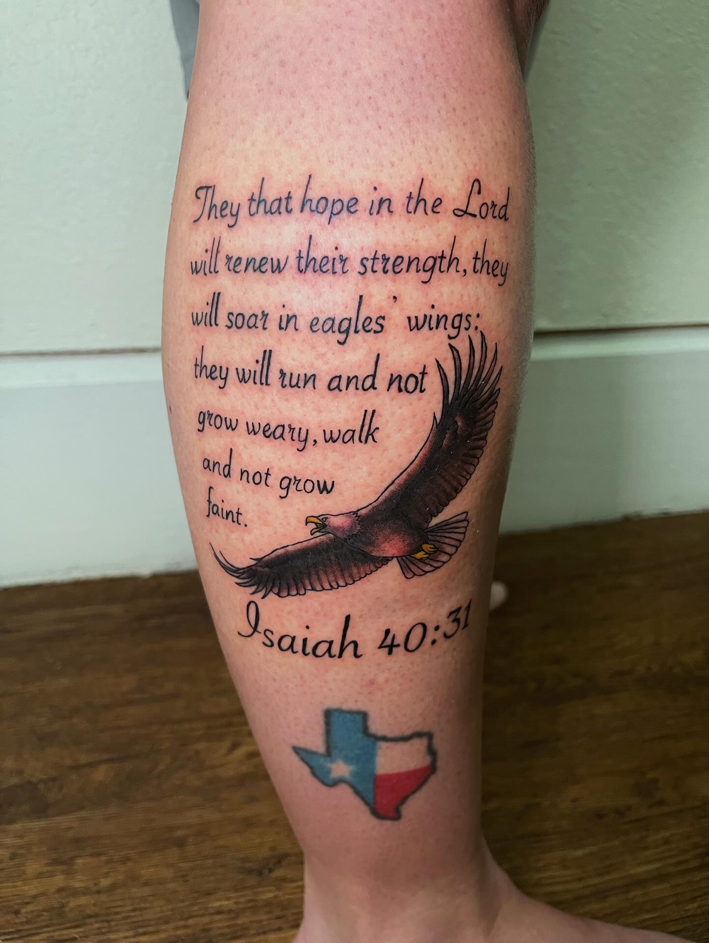 Isaiah 40 31 Bible Verse And Eagle Tattoo