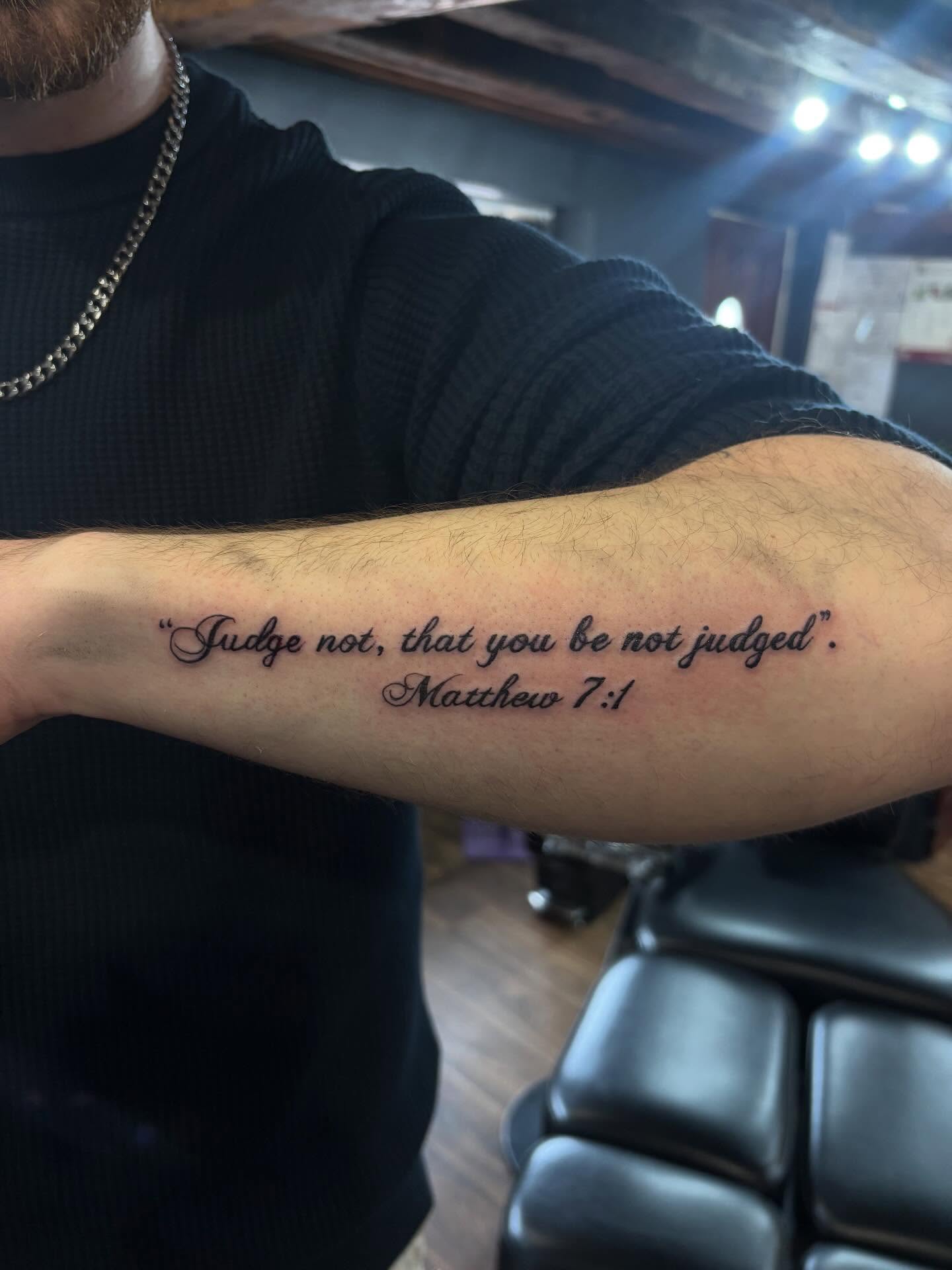 Matthew 7 1 Bible Verse Tattoo