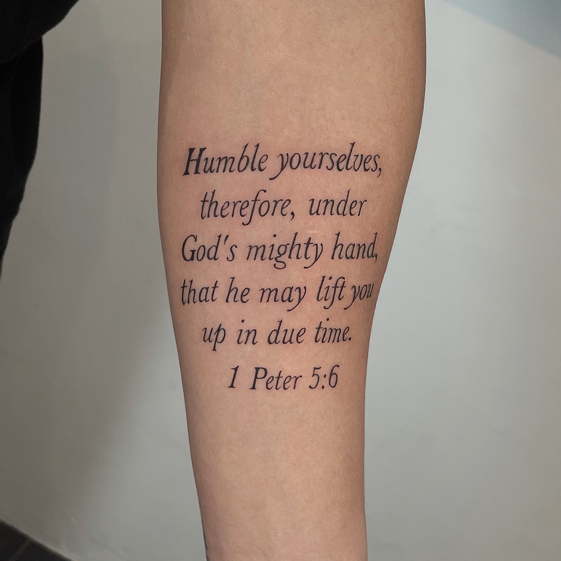Peter 5 6 Bible Verse Tattoo