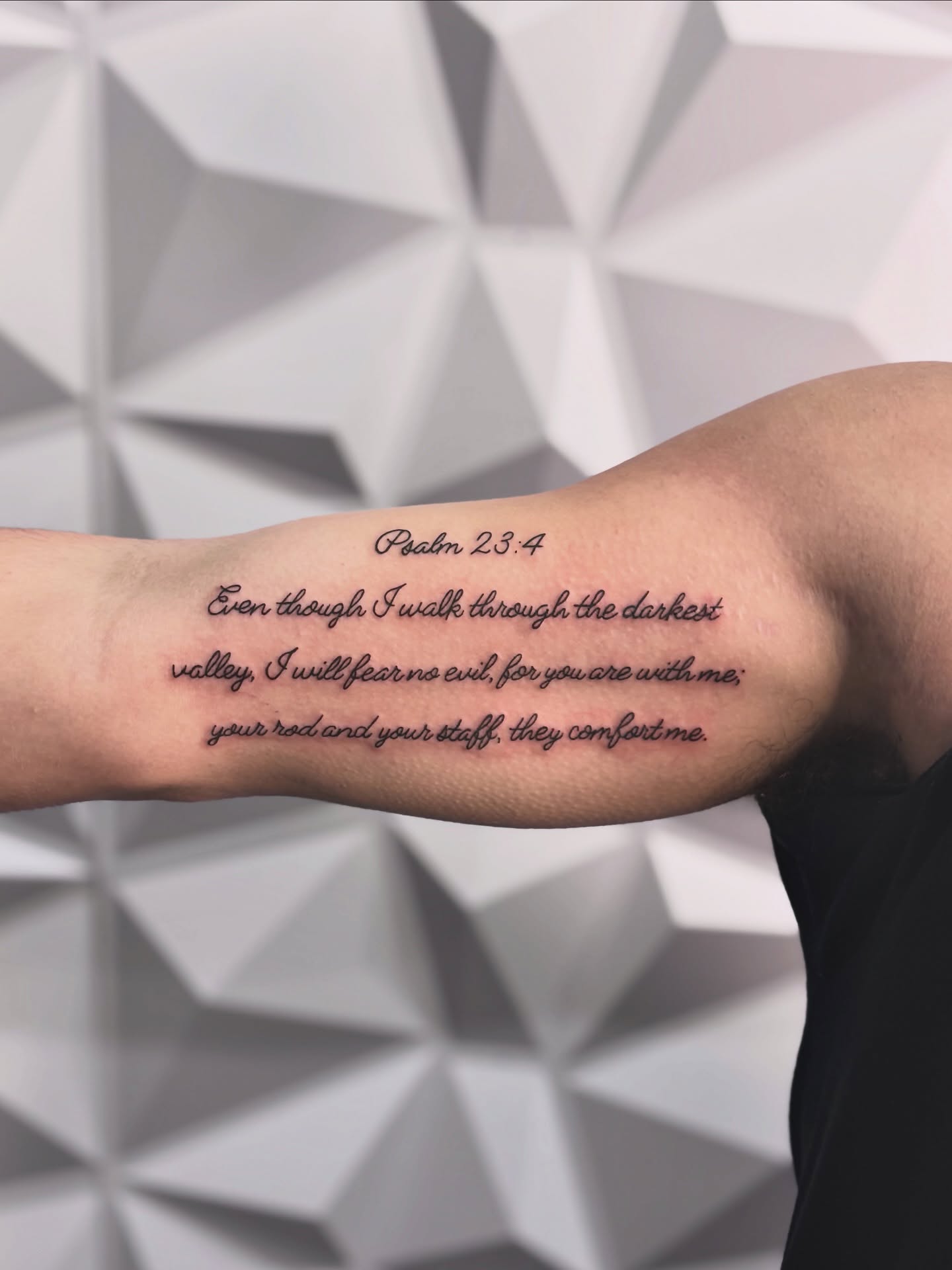Psalm 23 4 Bible Verse Tattoo