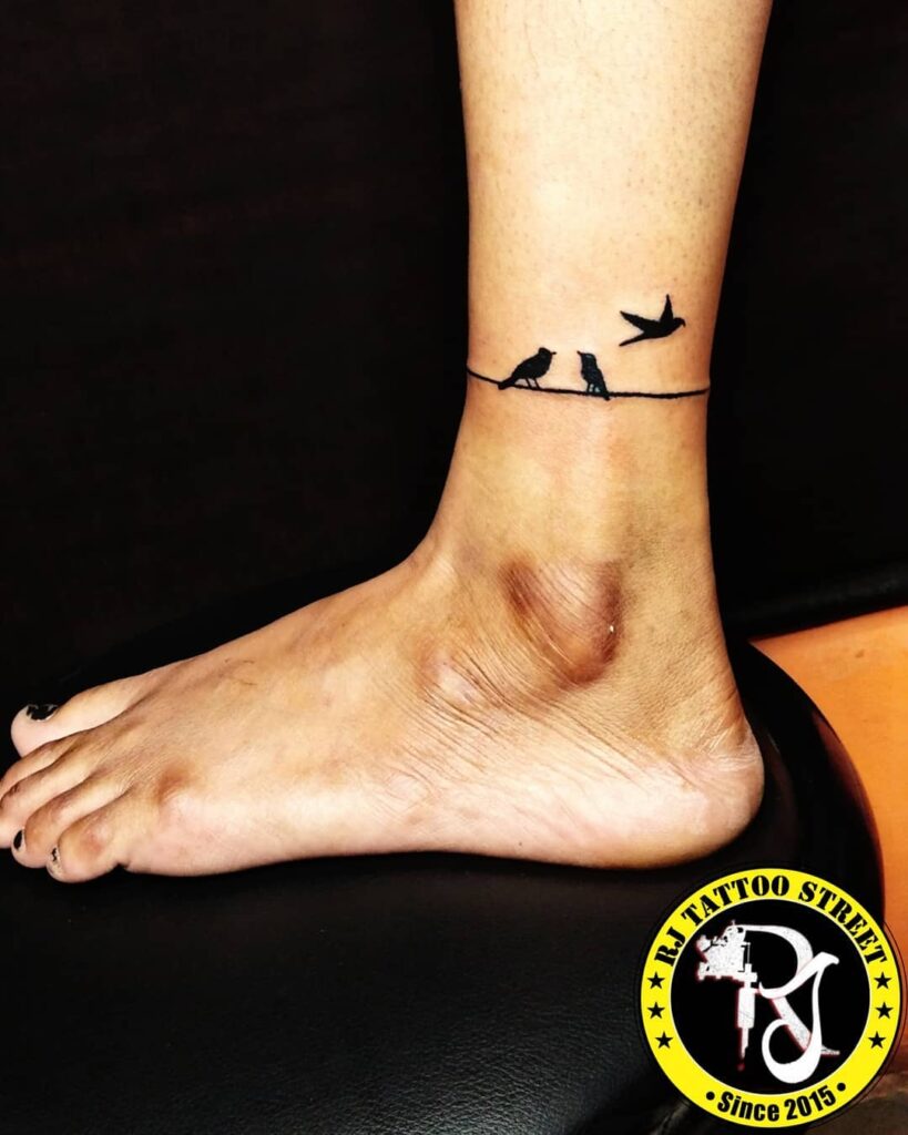 Cute Character Anklet Tattoo