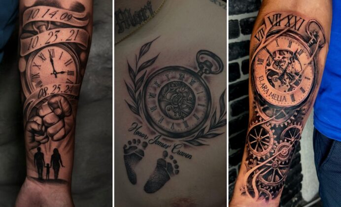 25+ Birth Clock Tattoo Ideas Commemorating the Exact Second Life Changed