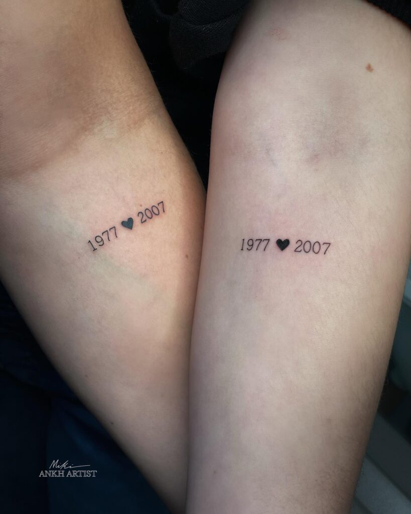 Birth Year Connection Mother-Daughter Tattoo mother and daughter tattoo ideas tattoo