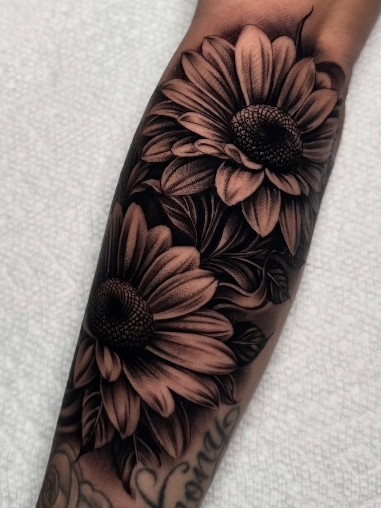 Fine Line Daisy Wildflower Tattoo daisy tattoo ideas tattoo