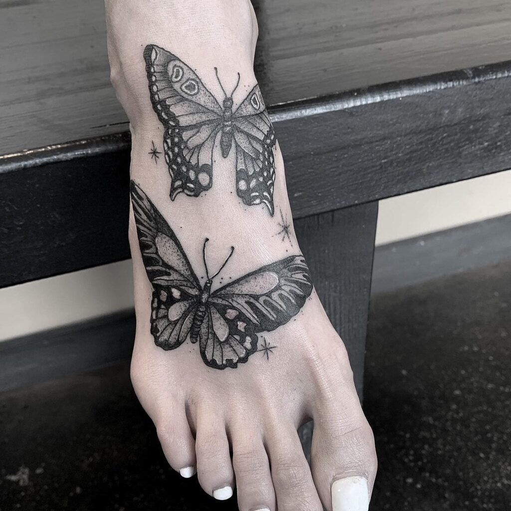 Intricate Lotus Mandala Foot Tattoo