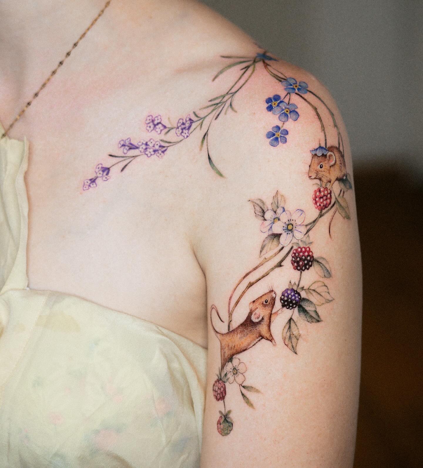 Vine and Flower Forearm Tattoo vine tattoos tattoo
