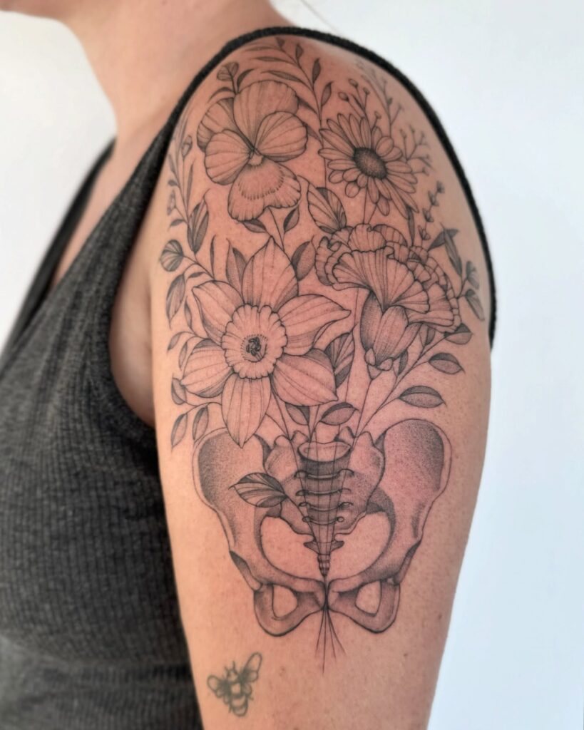 Blooming Motherhood Pelvis Tattoo mommy tattoo ideas tattoo
