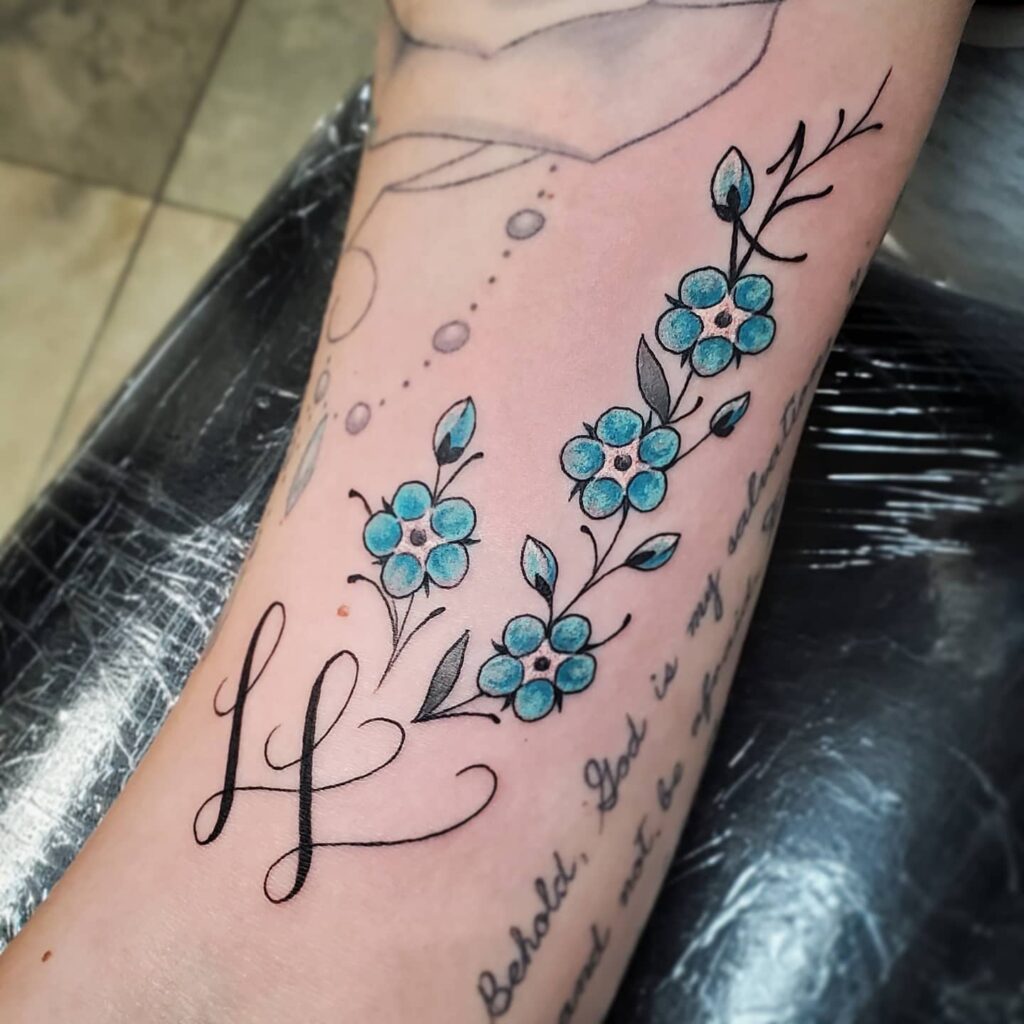 Spiritual Hand And Floral Flow Sleeve Filler Tattoo Design