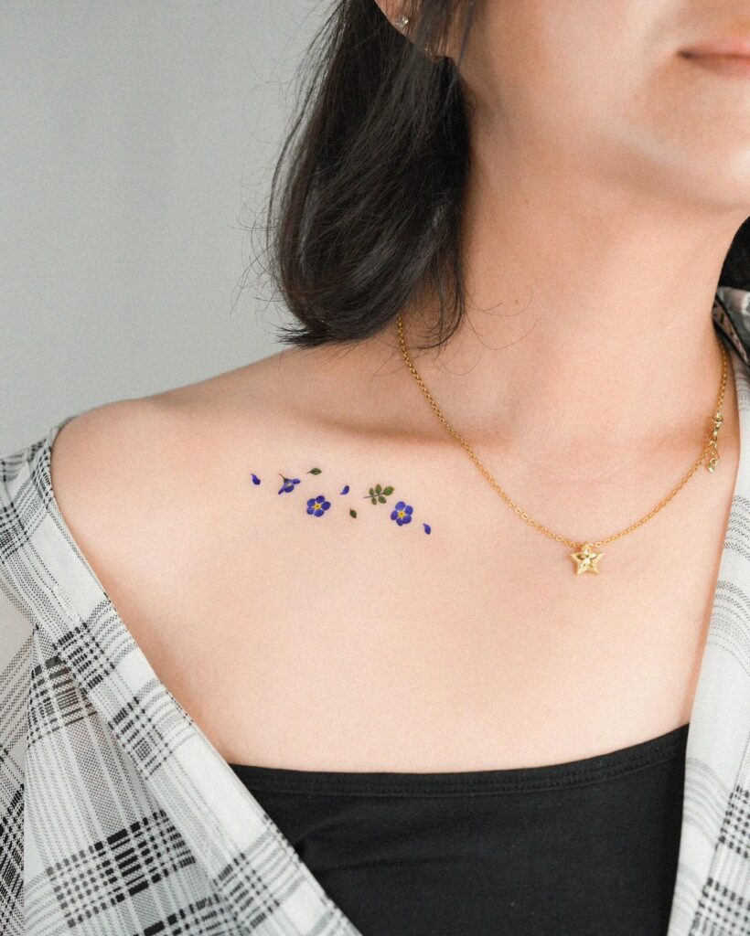 Love Yourself First Floral Tattoo