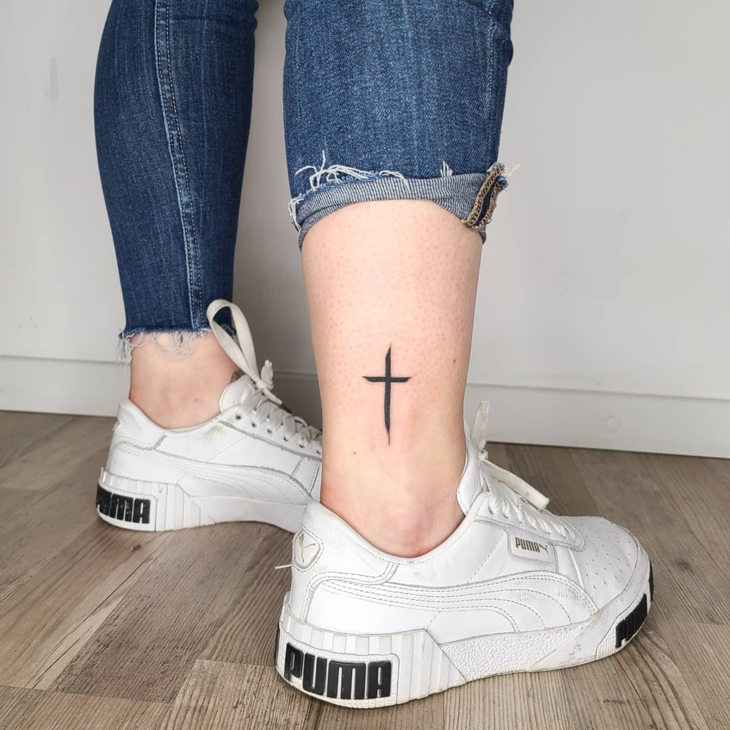 Bold Black Cross Tattoo cross tattoos ideas for women tattoo