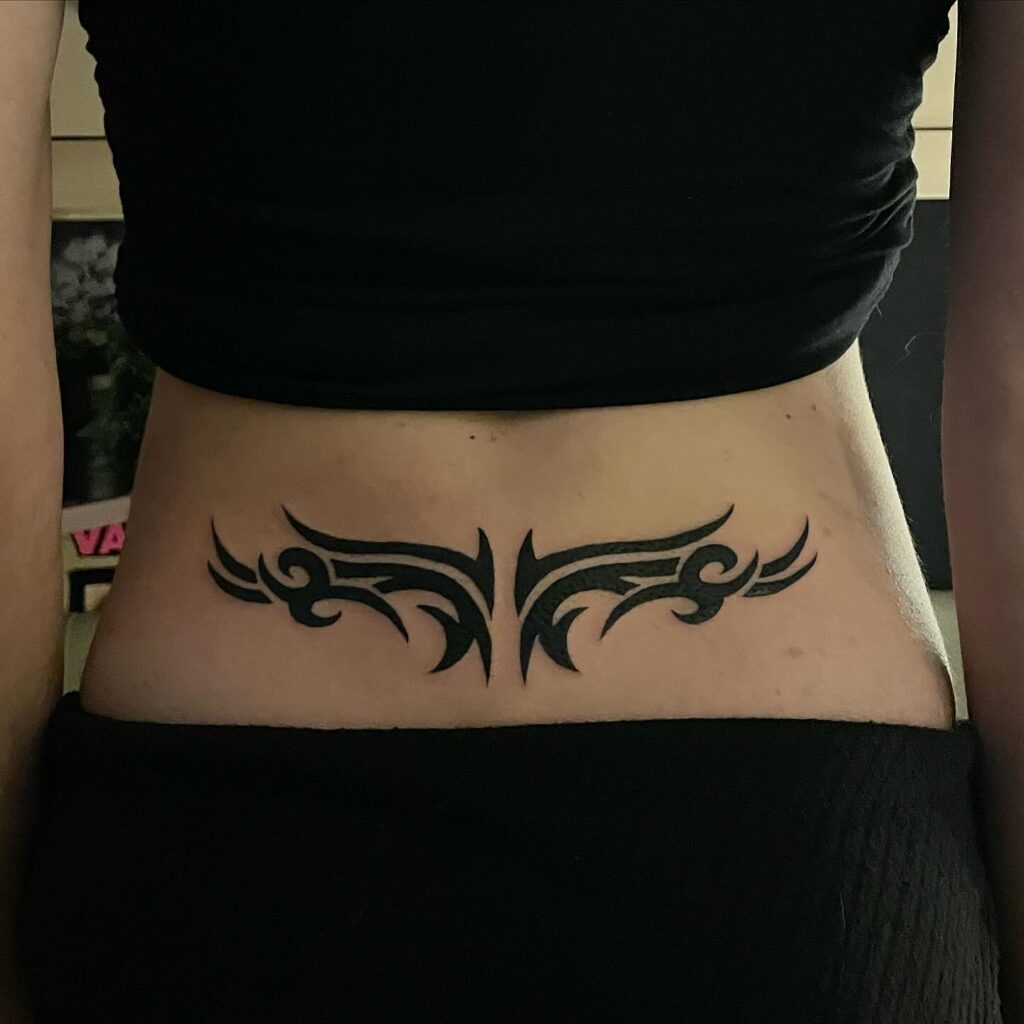 Lily Flowers Lower Back Tattoo