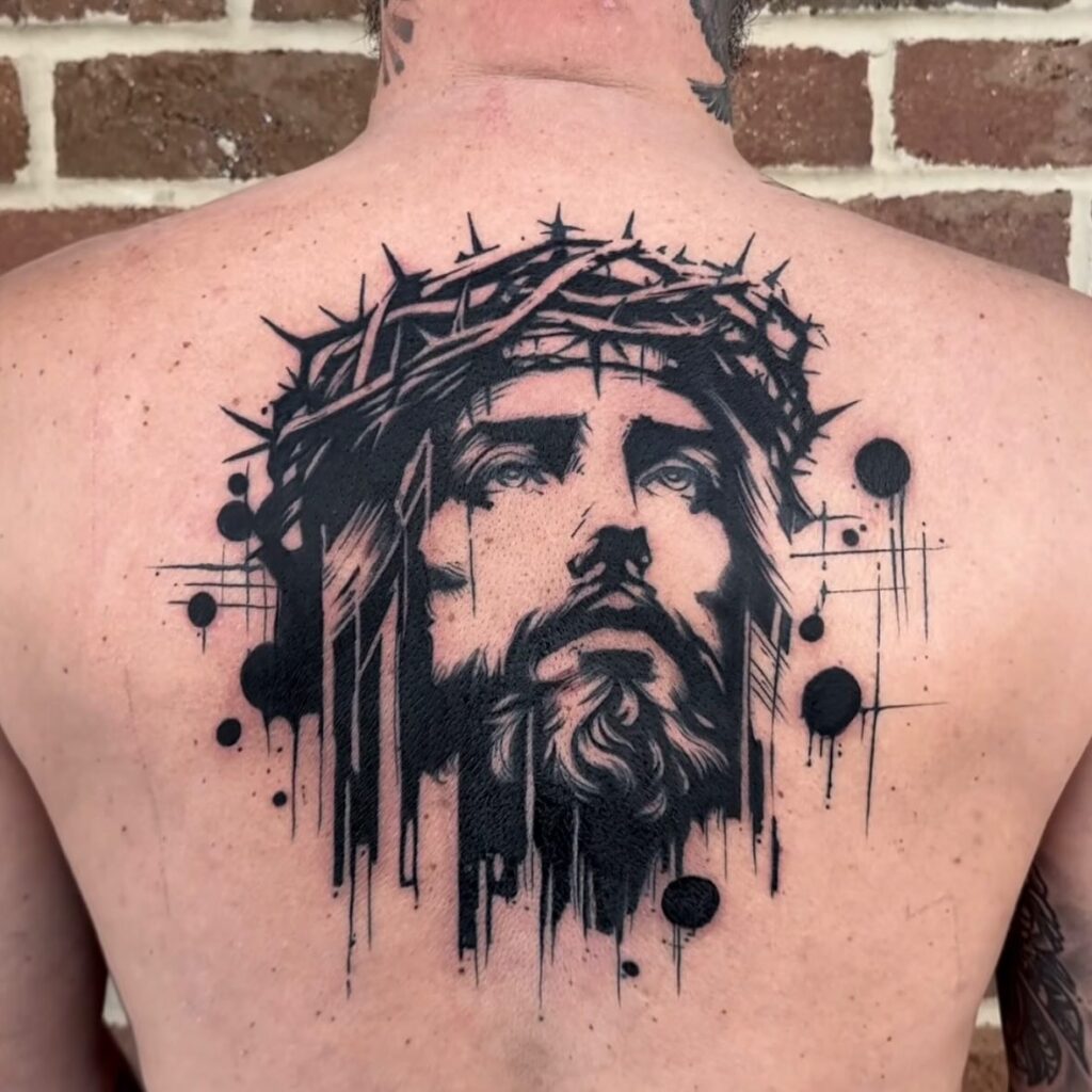 Three Crosses with Scripture Tattoo christian tattoos tattoo