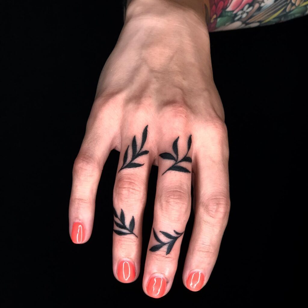 Minimalist Finger Unalome Tattoo