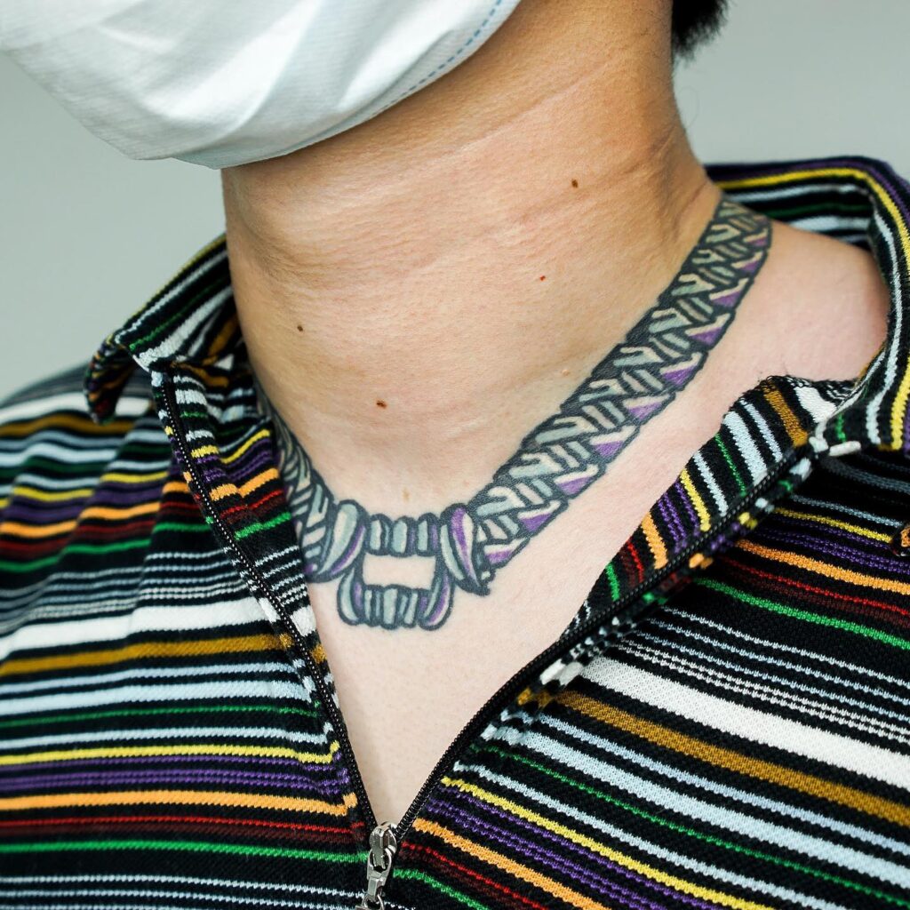 Minimalist Wire Necklace Tattoo