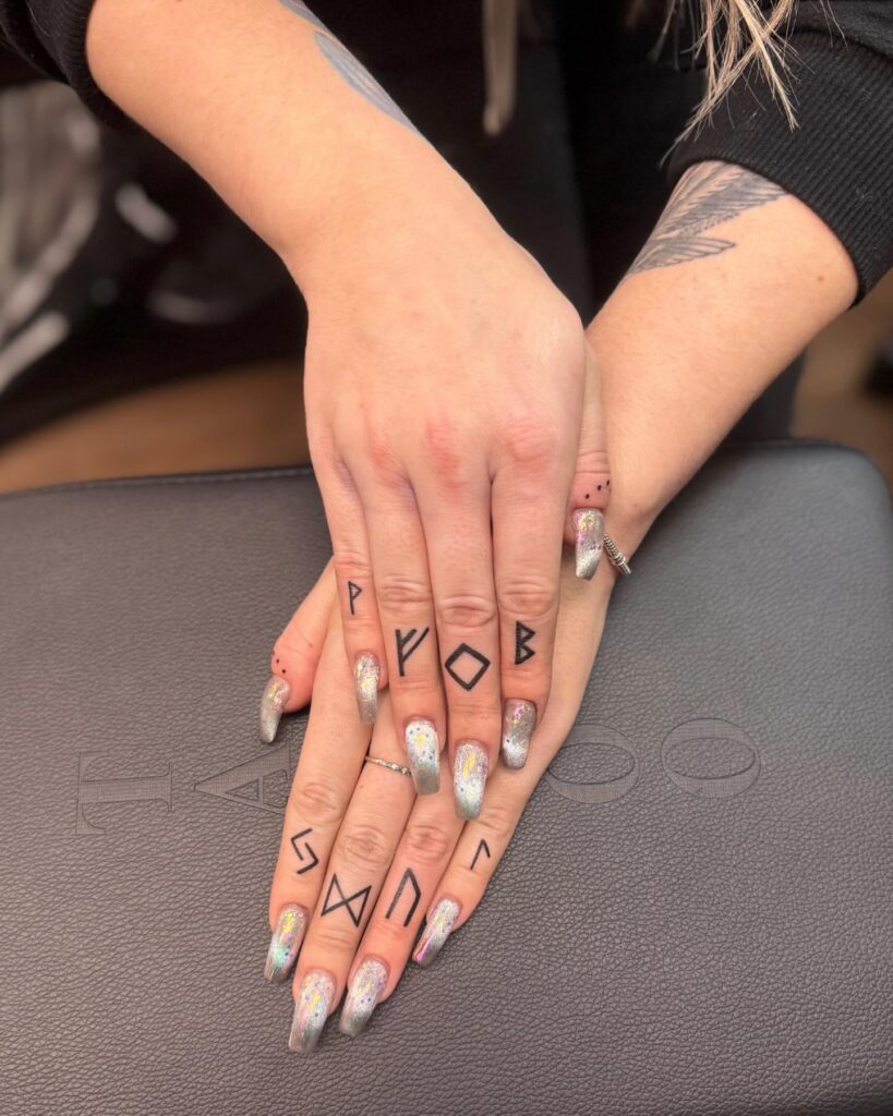 Spiderweb Finger Tattoos