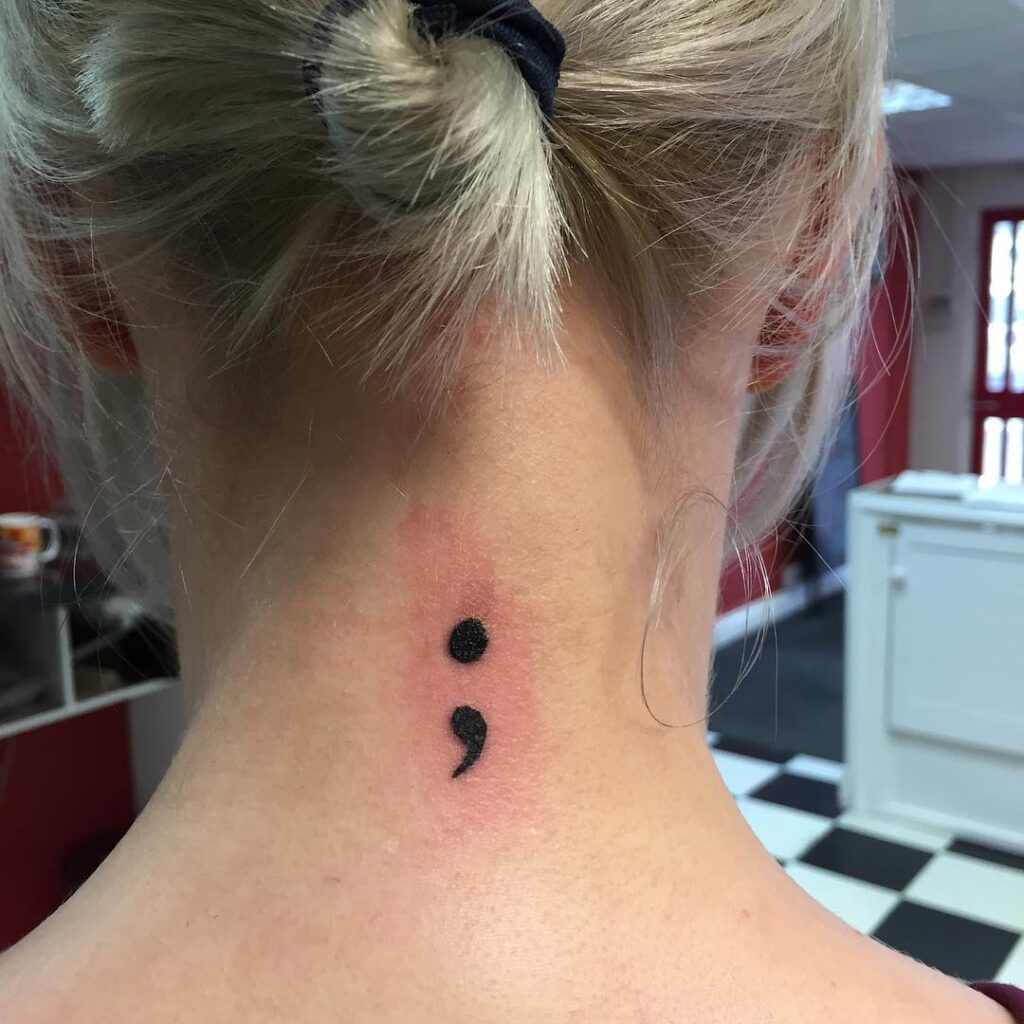 Bold Goat Head Neck Tattoo