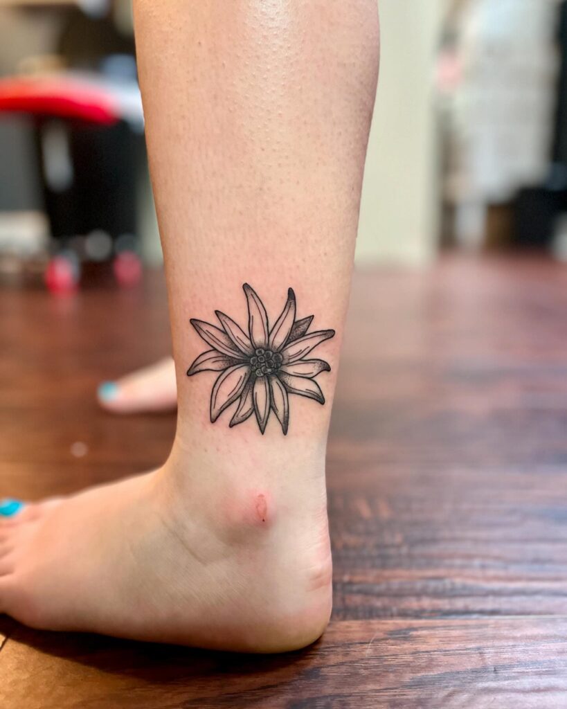 Floating Turtle Ankle Tattoo