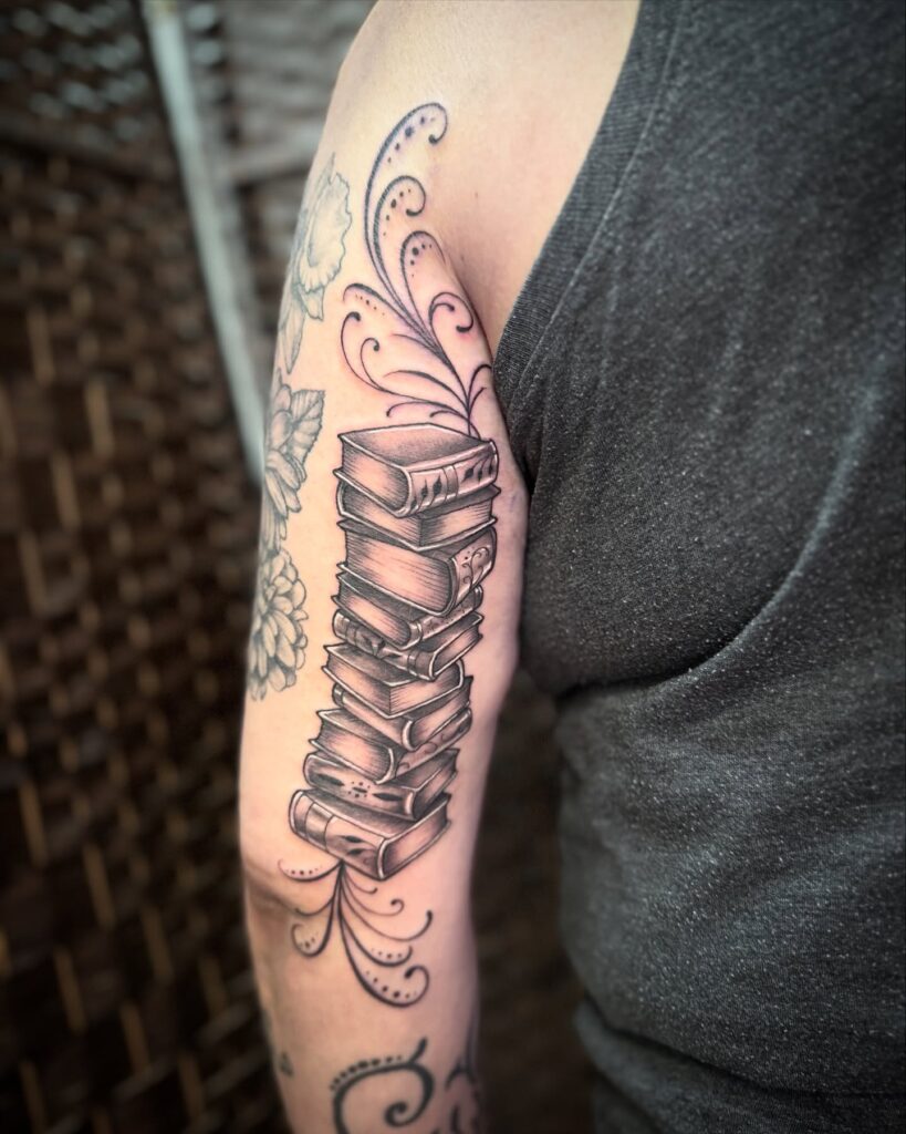 Abstract Wavy Line Sleeve Filler Tattoo Design