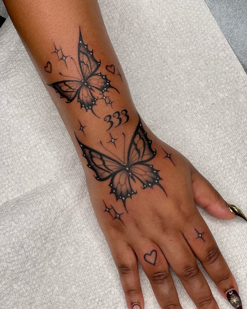 Butterflies in Motion with 333 Tattoo butterfly tattoo designs tattoo