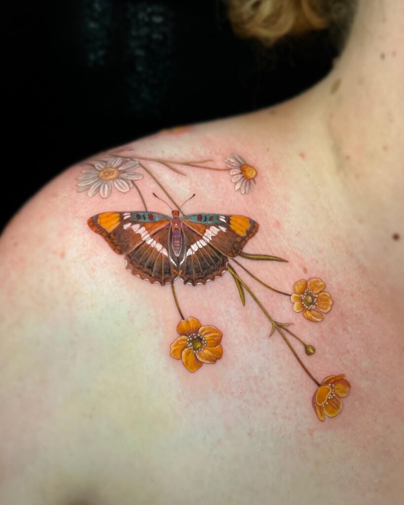 Playful Hamster Collarbone Tattoo