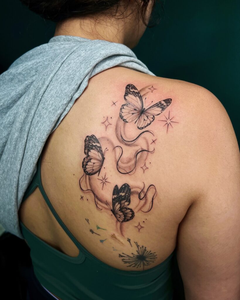Abstract Fairy Silhouette Tattoo ethereal tattoos tattoo