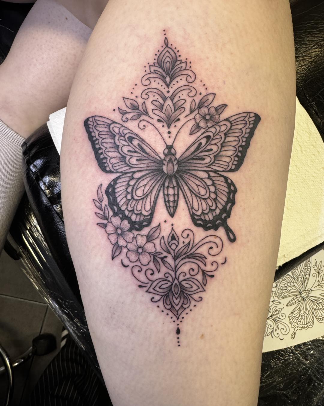Butterfly Ornamental Mandala Tattoo mandala tattoo ideas tattoo