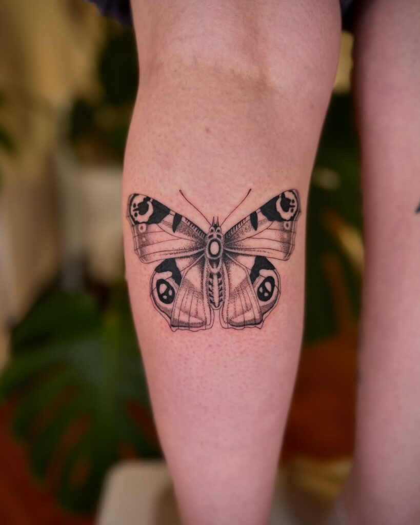 Butterfly with Skull Wing Accents Tattoo butterfly tattoo designs tattoo