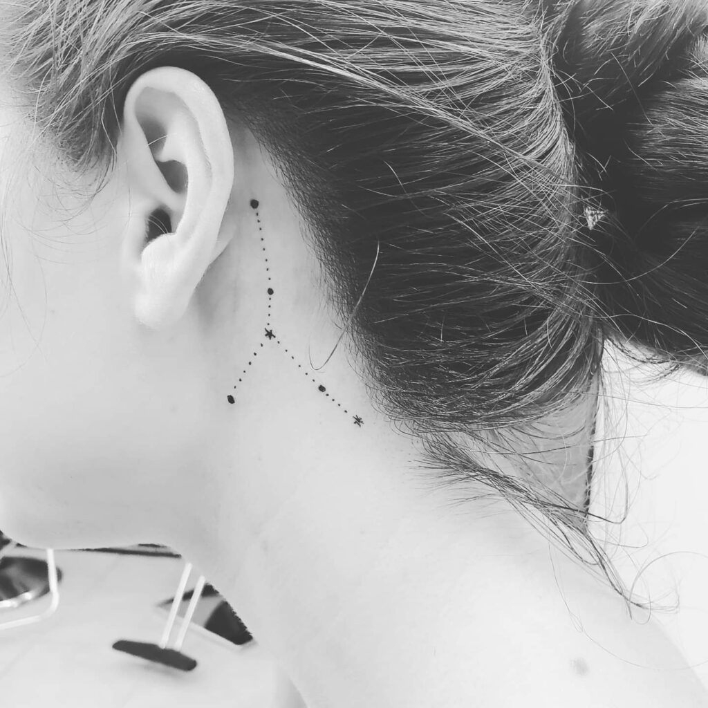 Tiny Sunflower Behind-the-Ear Tattoo behind the ear tattoos tattoo
