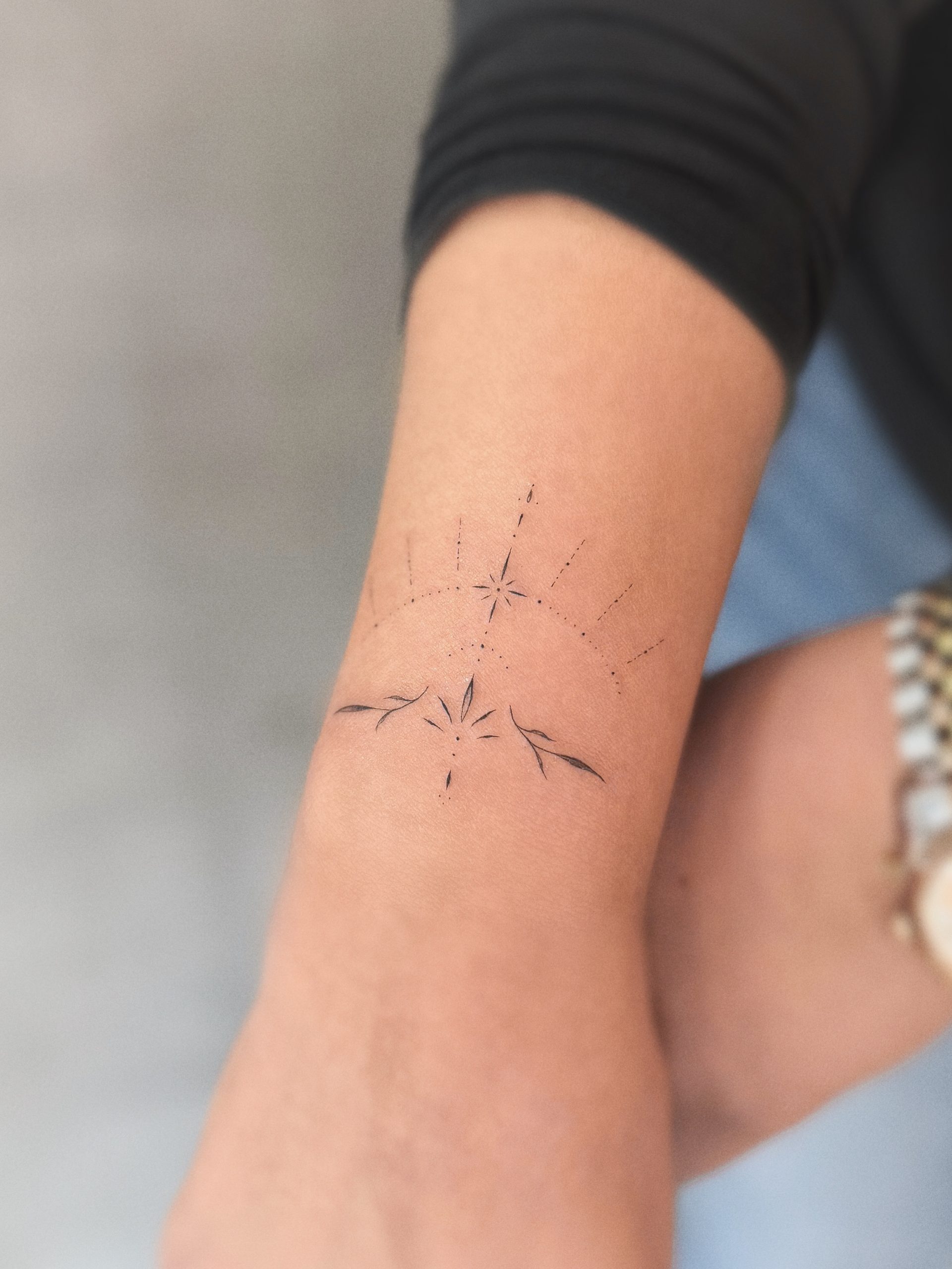 Celestial Fine Line Tattoo fine line tattoo ideas with meaning tattoo