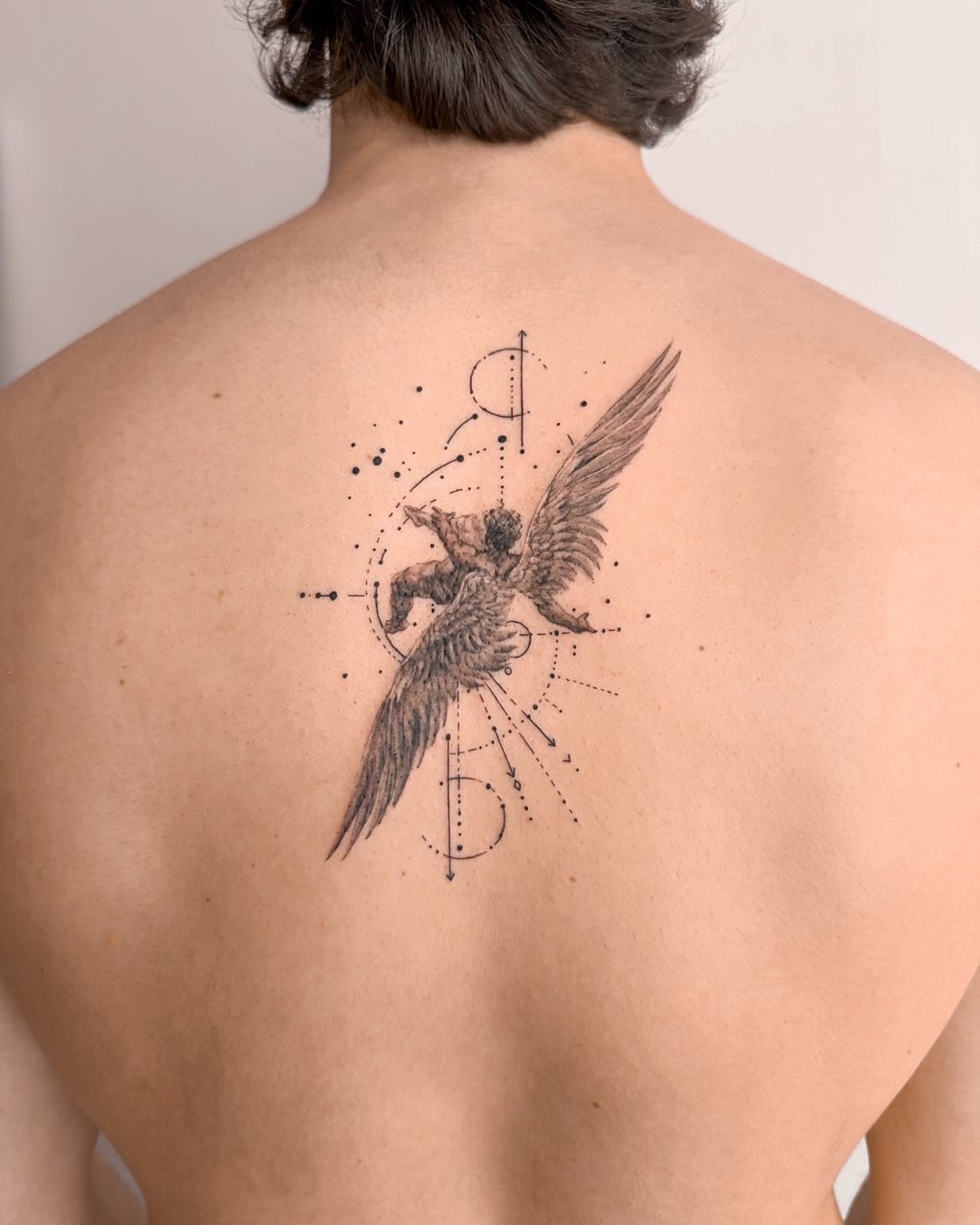 Falling Winged Icarus Tattoo