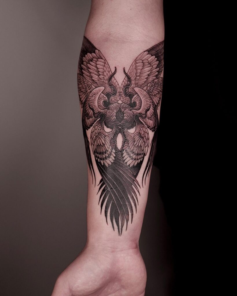 Celestial Winged Seraphim Tattoo seraphim angel tattoo ideas tattoo