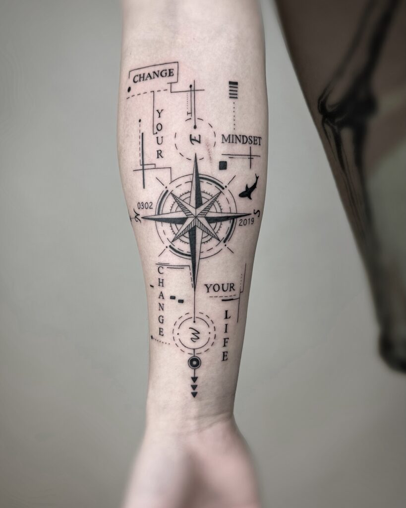 Change Your Mindset, Change Your Life Compass Tattoo timeless compass tattoo designs tattoo
