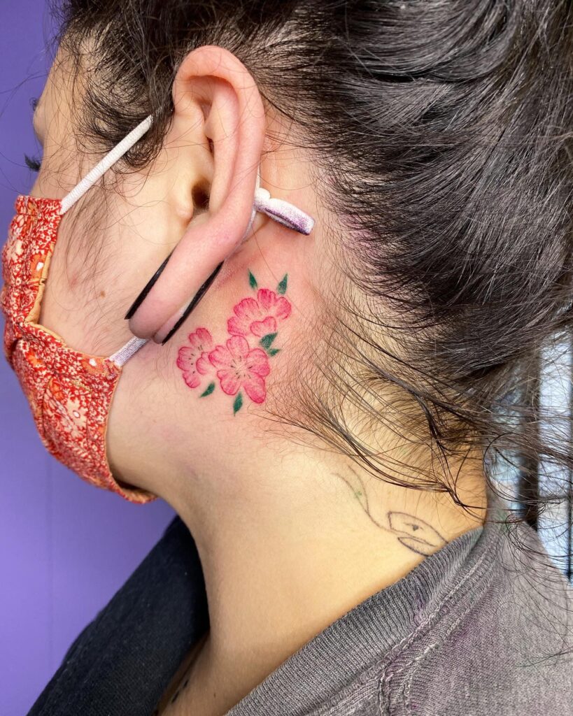 “Godspeed” Behind-the-Ear Tattoo behind the ear tattoos tattoo