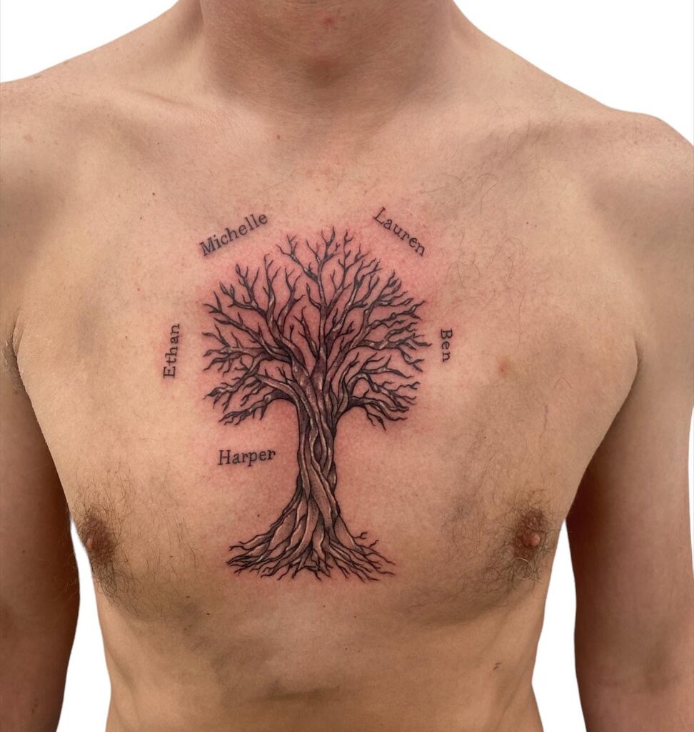 Chest Family Tree Tattoo family tree tattoos tattoo