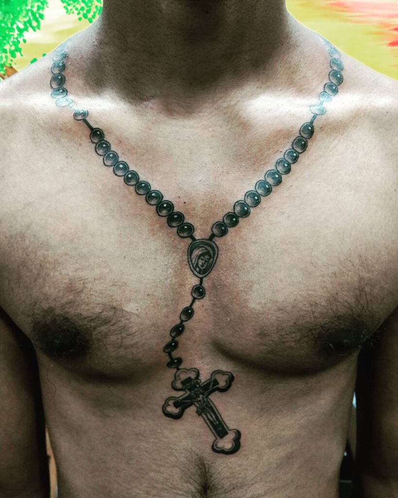 Memorial Rosary Tattoos On Wrists