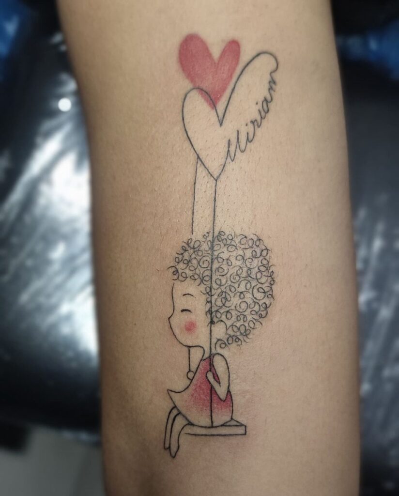Child’s Love Balloon Tattoo