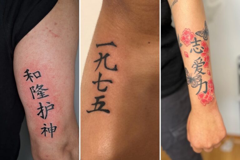 Aesthetic chinese symbols tattoos and delicate ink ideas collage