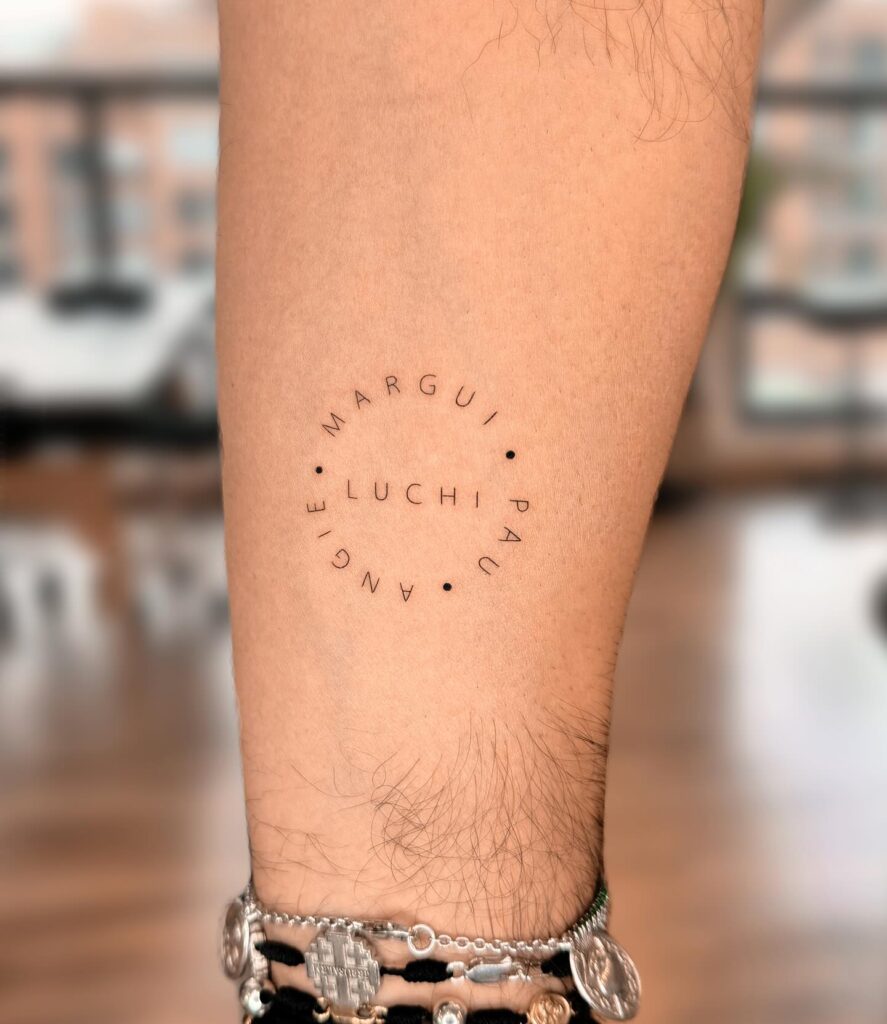 Circle of Family Names Tattoo family tattoos for men tattoo