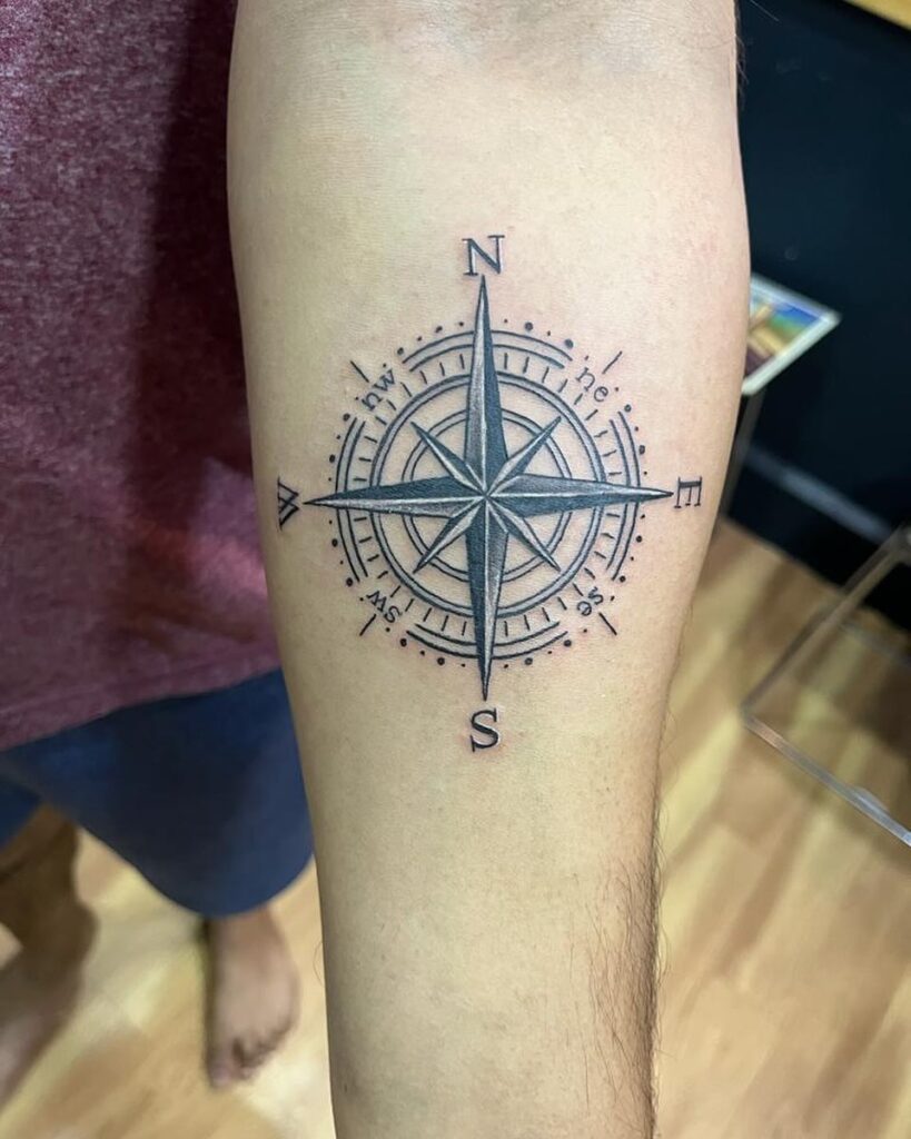 Classic Compass Tattoo timeless compass tattoo designs tattoo