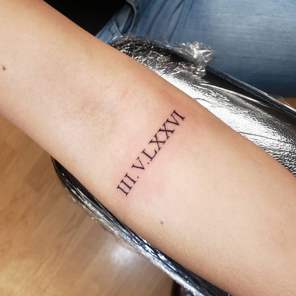 Milestone Roman Numerals Tattoo roman numerals tattoos tattoo
