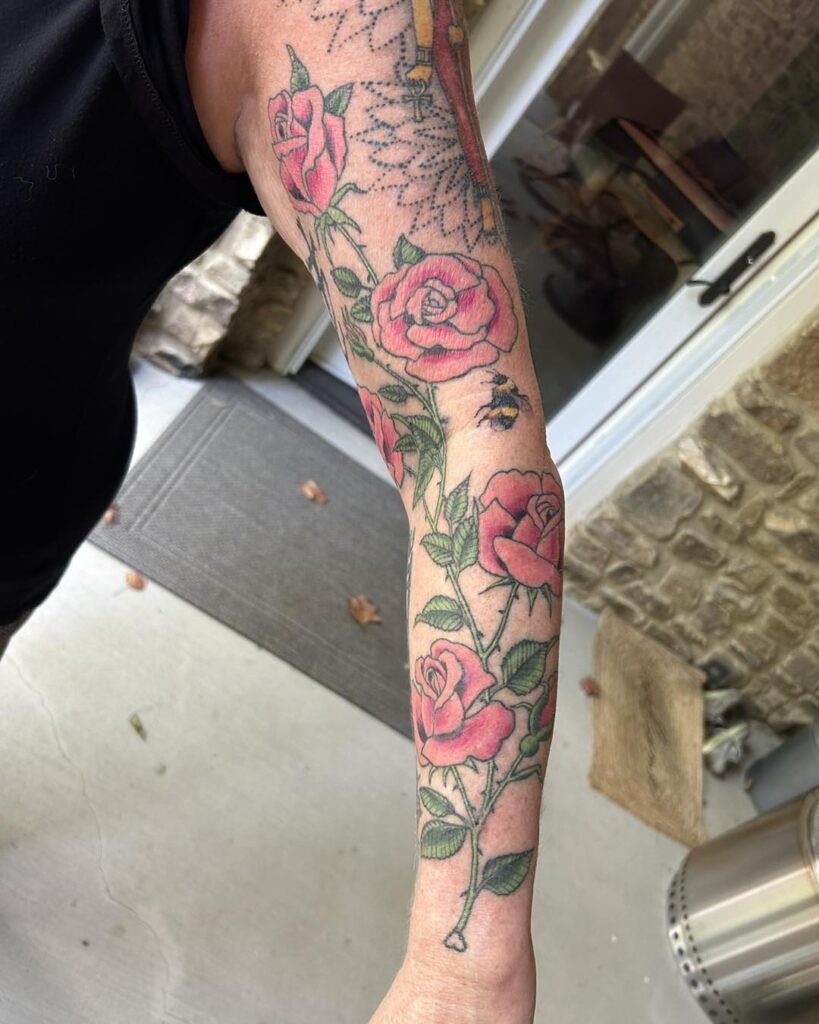 Midnight Creepers And Cobweb Sleeve Filler Tattoo Design