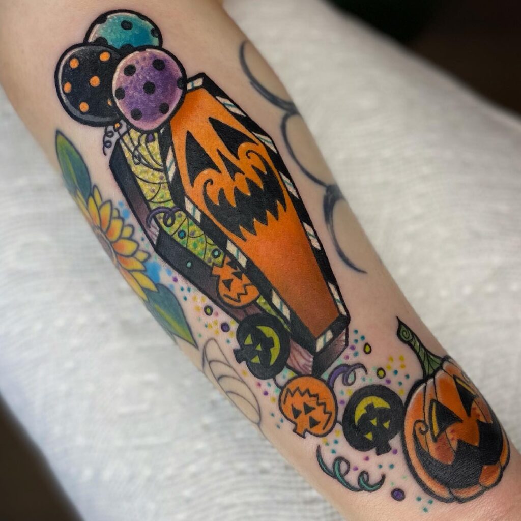 Jack O’ Lantern with Rats Tattoo jack o lantern tattoo ideas tattoo