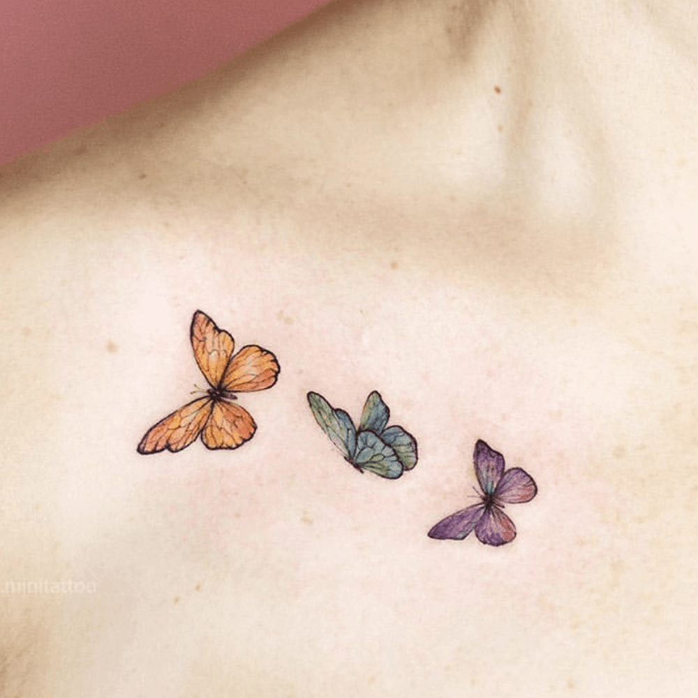 Colorful Butterflies in Flight
