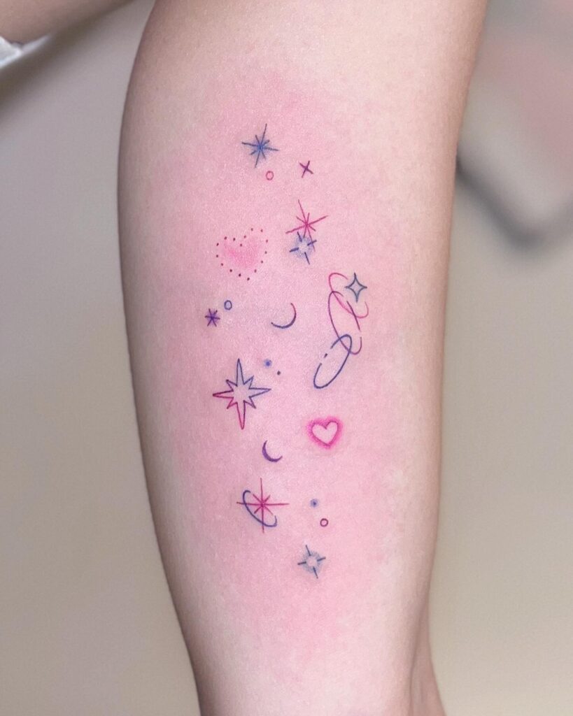 Colorful Cosmic Dream Tattoo