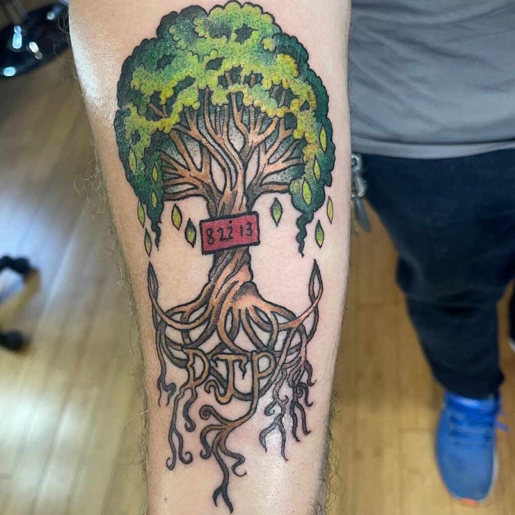 Colorful Family Tree Tattoo family tree tattoos tattoo