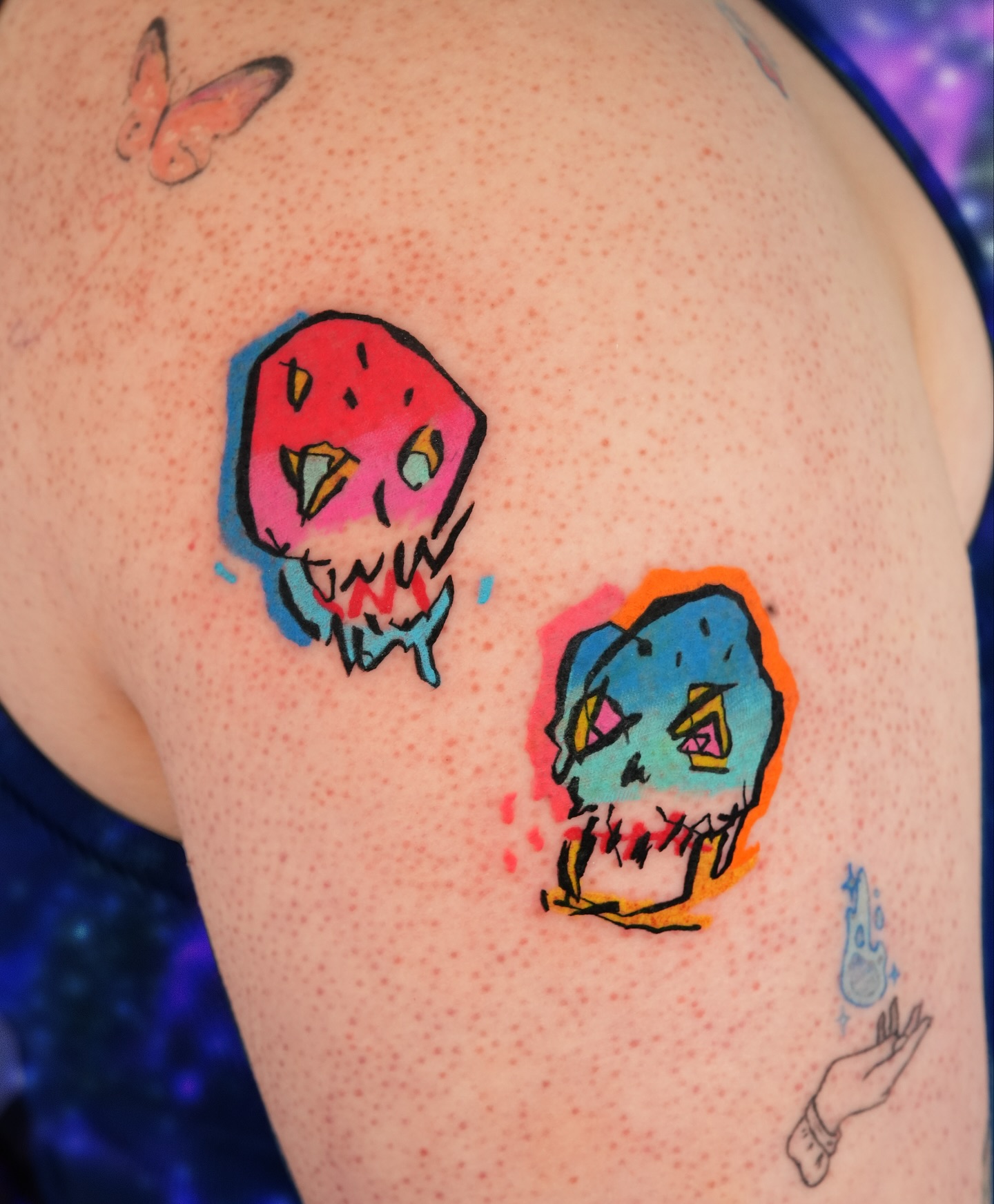 Mirrorball Pumpkin Tattoo