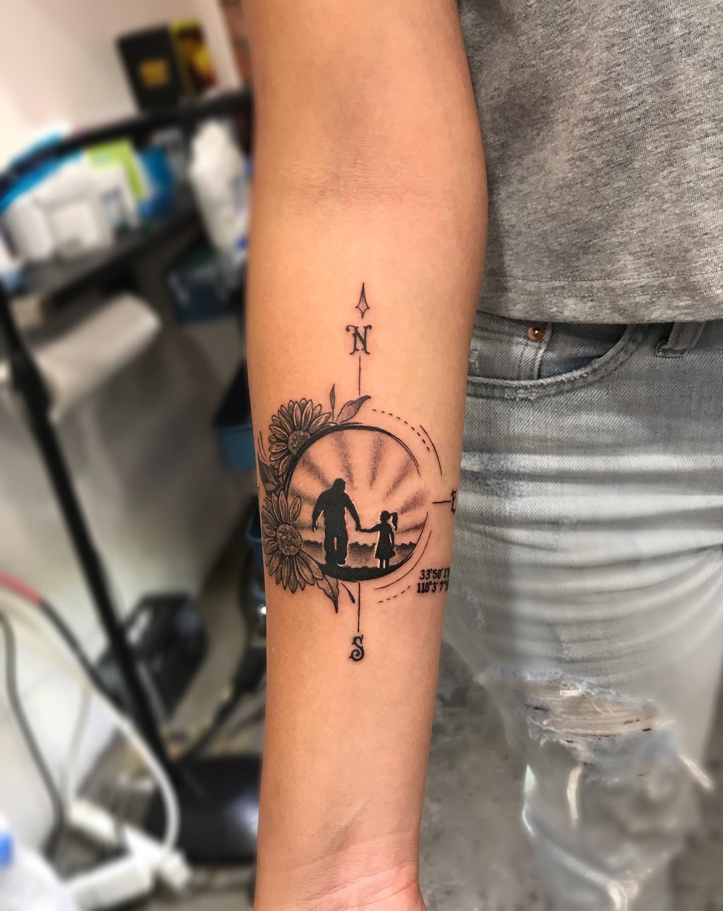 Heart Silhouette Father and Daughter Tattoo father daughter tattoos ideas tattoo
