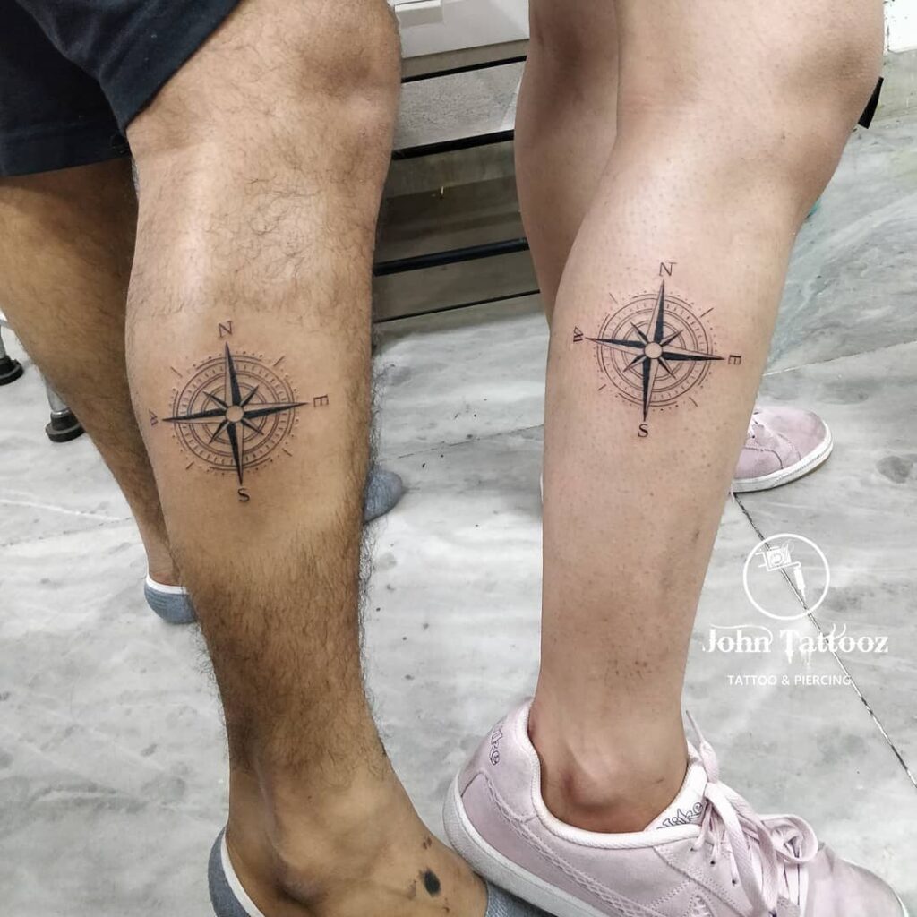 Compass Sibling Tattoo brother sister tattoos tattoo